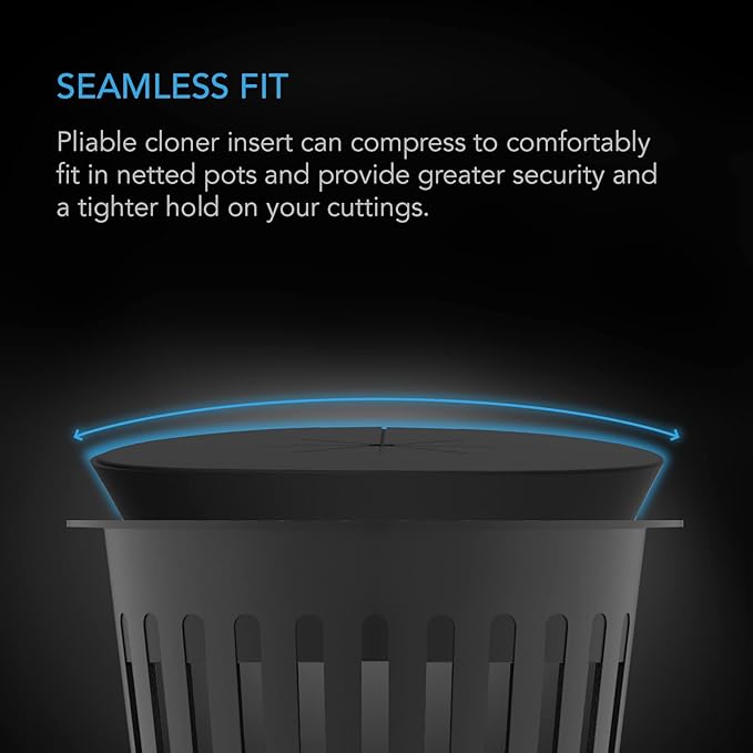 AC Infinity Clone Collar 3-Inch, Cloner Inserts with 8-Spoke Design, 50-Pack for Use with Net Cups in Hydroponics Growing Systems, Aeroponics, Cloning Machines, and Home Gardening