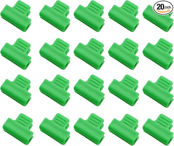 20PCS 0.43 Inch Shed Accessories Gardening Clips ABS Greenhouse Fixture Plant Support Garden Stake Fixing Clamp Fits 1/2 Inch PVC Pipe