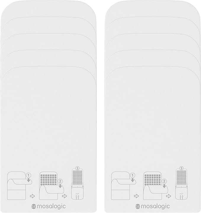 Mosalogic Indoor Fly Trap Refill Glue Cards, Double Sided Sticky Cards Replacement for UVLA1001 Fly Insect Trap - 10Pack
