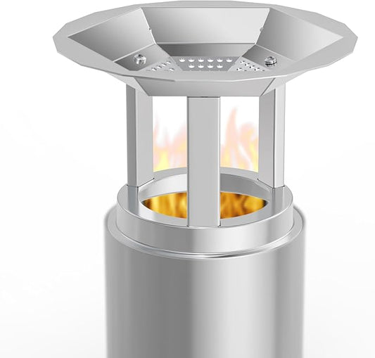 KEESHA Heat Deflector for Mesa XL Solo Stove 10.5’’, 304 Stainless Steel Heat Diffuser with 3 Detachable Legs, 1.4 lbs Solo Stove Mesa XL Accessories-Capture Warmth & Expands Heat Radius