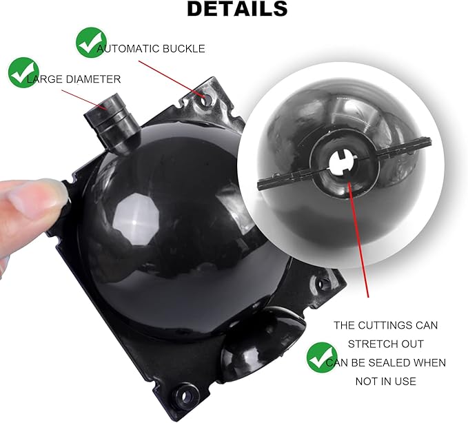 UOIENRT 10 PCS Air Layering Propagation Kit, Reusable Half Transparent Grafting Ball with Zip Ties, Tree Root Growing Box Plant Rooting Grafting Box for Fast Propagation Plants (Large)