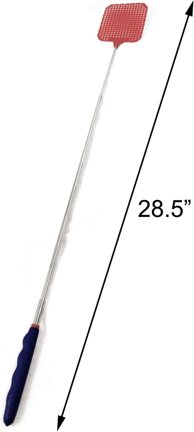 ASR Outdoor Extendable Insect Bug Fly Swatter Durable Telescopic Pole Anti Slip