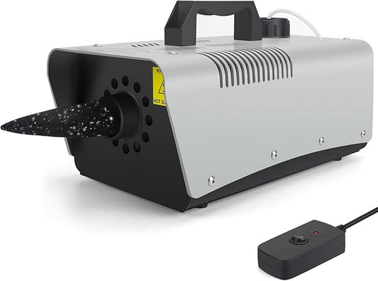 High-velocity Snow Machine, Wired Remote Portable Premium Artificial Snowflake Machines for Indoor Outdoor Christmas Party, 650W Low Consumption with Max 2000CFM Output, ETL Listed