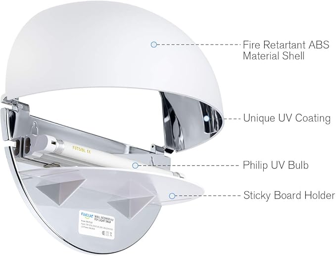 Faicuk FA-FLT07 Wall Sconce Fly Light+Replacement Tube and Holder 2-in-1 for FA-FLT07 (2 Packages are Delivered Separately).