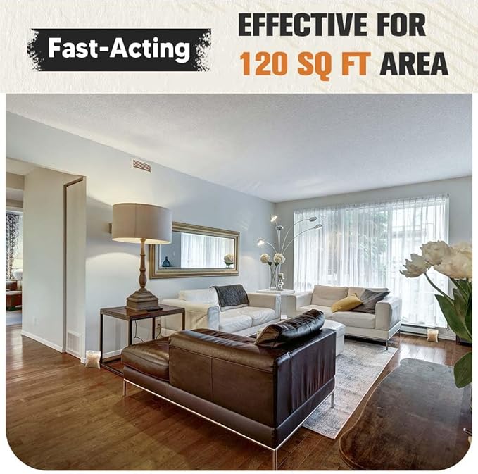 Pest Repellent, Rodent Repellent for Indoor and Outdoor, Keep Roach, Mouse, Ant, Moth and Spider Away from House, Attic, Kitchen and Car Engines, Safe for Kids and Pets, Protects 120 sq ft - 8P