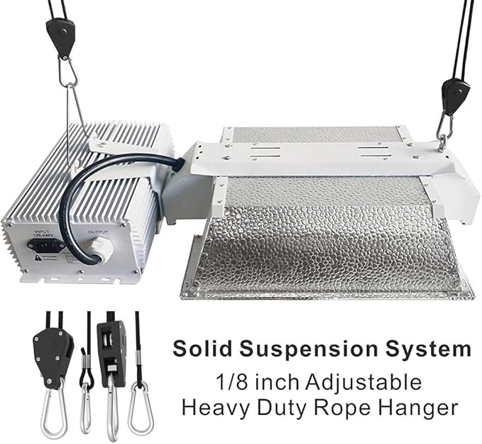 6 Pairs 1/8" Heavy Duty Ratchet Hangers, Adjustable Rope Hangers, Grow Light Rope Hangers for Grow Plant Fan Filter Light Room Equipment, 150 LB Capacity per Pair