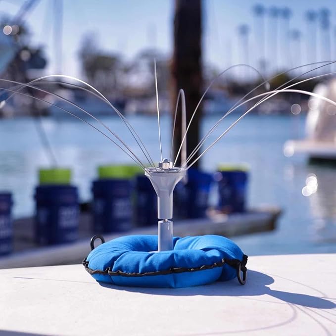 Bird B Gone - Weighted Sand Bag Base (6.5 lbs) - Stabilizer for Bird Spider 360 & Repeller 360 Deterrents - Weatherproof Blue Canvas - for Boats and Docks - Portable - Installation Hardware Included