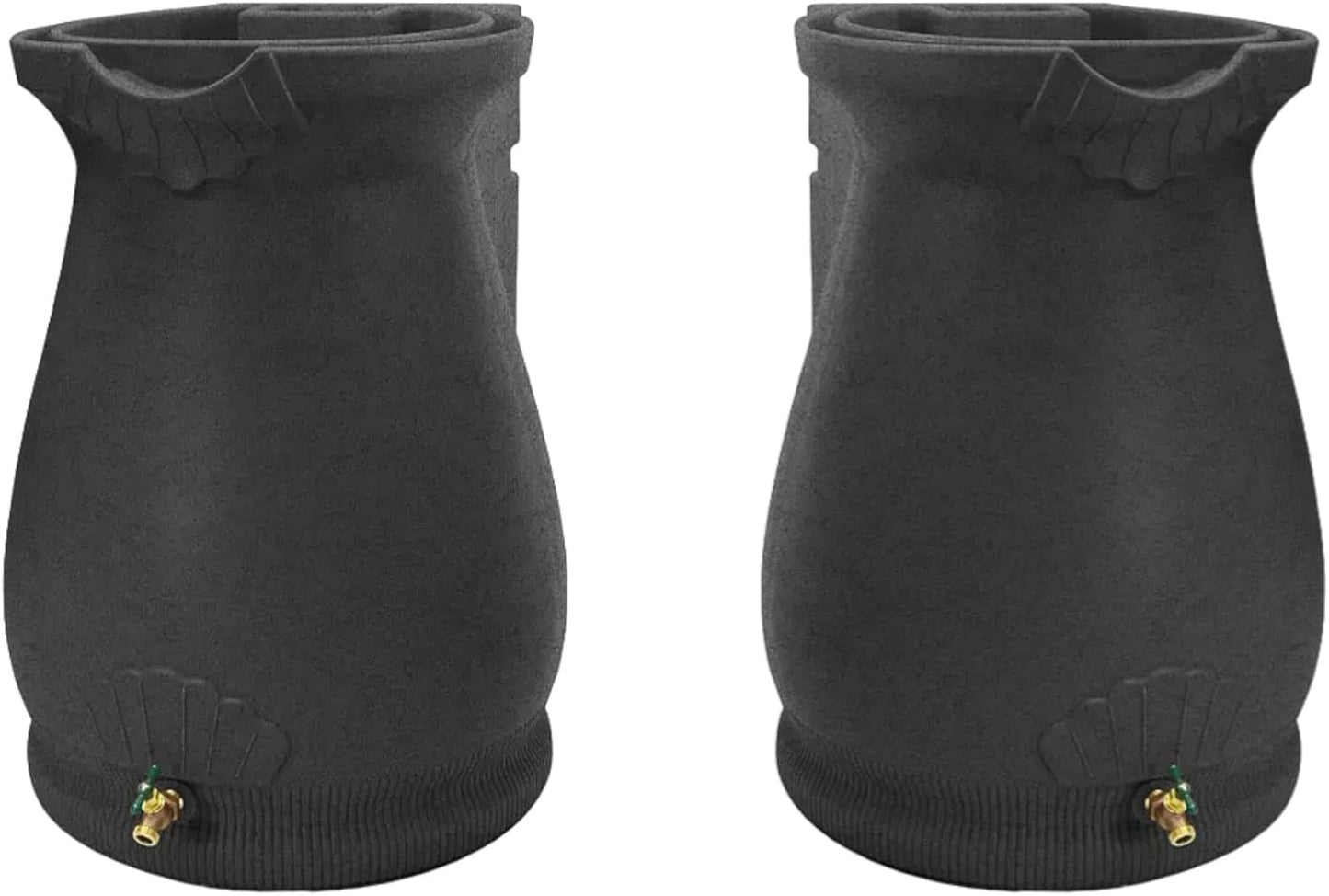 65-Gallon Urn Rain Wizard Decorative Barrel (Dark Granite, 2 Pack)