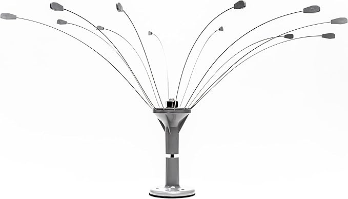 Bird B Gone - Bird Spider 360 Repellent - Deters Seagulls and Other Birds from Landing - Durable Weatherproof Design - for Boats, Docks, Roofs, Etc - Easy Installation - with PVC Base - 2ft