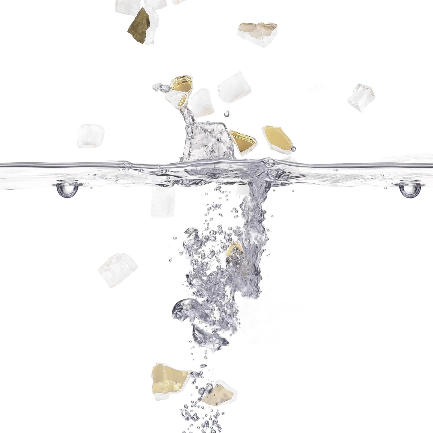 Mr. Fireglass 10 Pounds Fire Glass - 1/2 Inch High Luster Reflective Tempered Glass Rocks for Fireplace Fire Pit Table and Landscaping, Gold