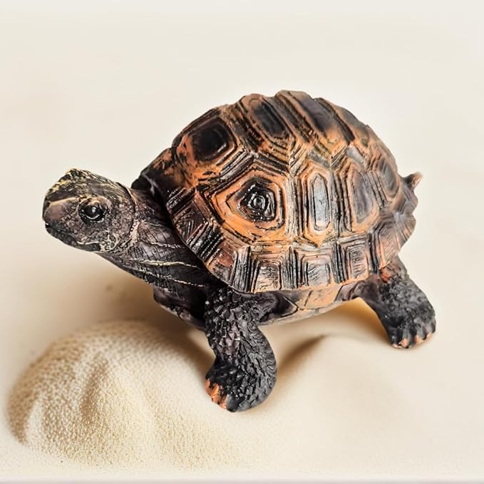 Small Polyresin Tortoise Statue Outdoor Garden Statue Ornaments - Yard Statue for Home and Fairy Garden Decor - Lucky Turtle Figurine Decorative Zen Turtles Tortoises