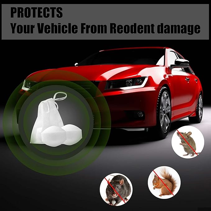 24 Pack Rat Repellent Peppermint Oil Rat Repellent, Mouse Repellent for Car Campers Outdoors Indoor Garage