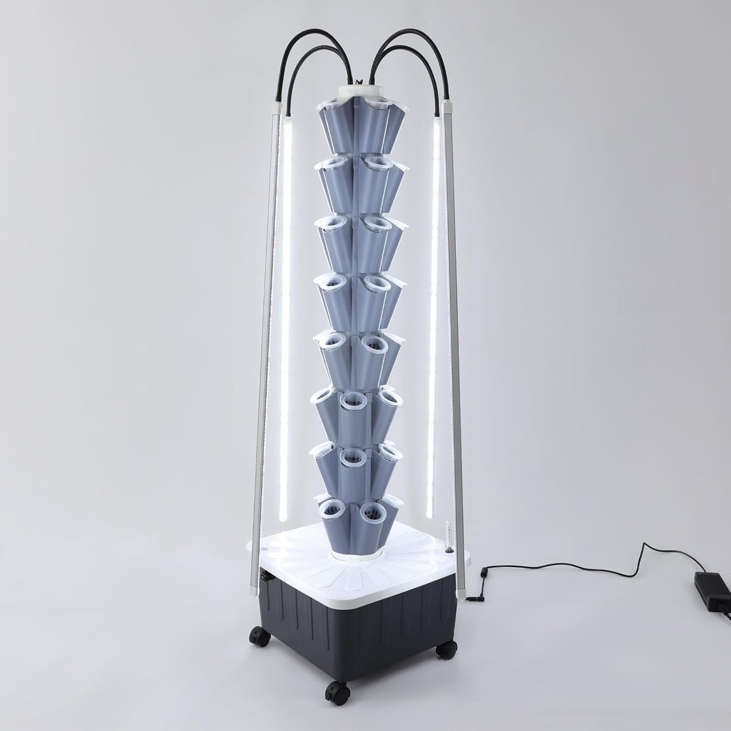Hydroponic Tower, Vertical Planter Tower, 40 Planting Holes Water Planting Growing System Kit, Hydroponics Growing System Container with LED Grow Light for Herbs, Fruits and Vegetables