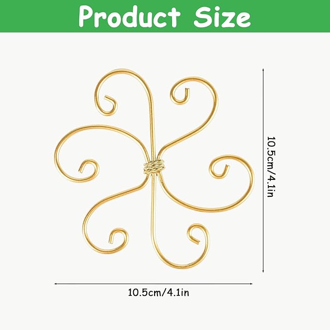 5 Pcs Plant Stem Support, Iron Monstera Plant Support, Durable Hook Stem Supports for Healthy Growth, Bamboo Clamp Set for Leaf Stabilization and Support, Ideal Present for Plant Lovers