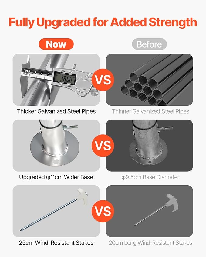 VEVOR Outdoor Storage Shed, 10 x 15 ft Portable Storage Tent with Roll-up Door & Vents, Waterproof Canopy Shed Shelter, Heavy Duty Frame, Patio Garage Carport for Motorcycle, Lawn Mower, Bike, Beige