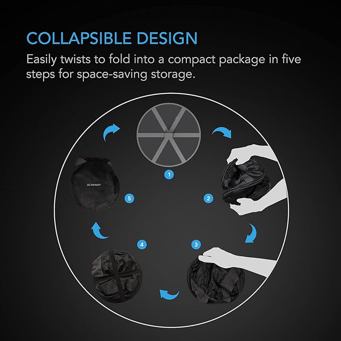 AC Infinity Herb Drying Rack, 6-Layer Hanging Mesh Net for Plants, Seeds, and Buds, 24" Diameter Fit in Grow Tents Closets Hydroponics