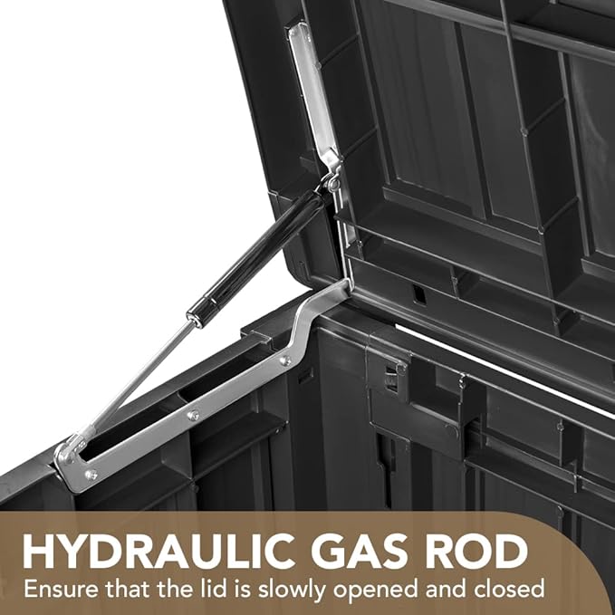 Devoko 150 Gallon Deck Box Resin Outdoor Storage Box Waterproof Storage Container for Patio Furniture Cushions