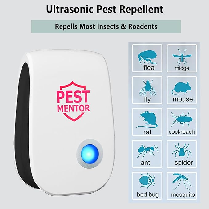 Ultrasonic Pest Control 10 Packs, Pest Repellent Mouse Repellent, Indoor Pest Control for Roach Rodent Mouse Bugs Mosquito Mice Spider Ant Fleas Insects Cockroach