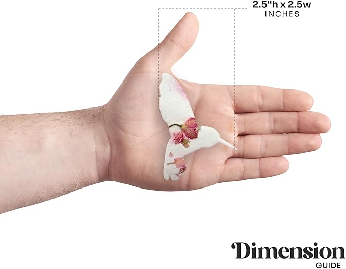 Set of 24 Pink Hummingbird Seed Paper – Plantable Seed Paper Embedded with Wildflower Seeds for Funeral, Memorial & Other Milestone Celebrations