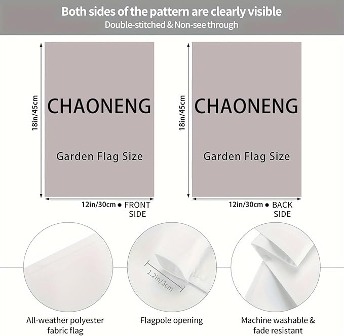 Halloween Garden Flag 12x18 Inch Double Sided Outside Funny Seasonal Farmhouse Yard Festival Outdoor Flag