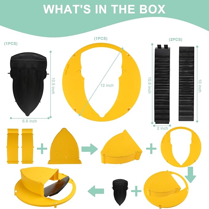 Mouse Trap Bucket Lid Indoor Outdoor,Humane,Auto Reset Compatible with 5 Gallon Bucket (2P)