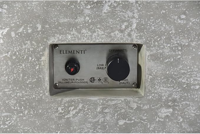 Manhattan Concrete Fire Pit 36" x 36" Outdoor Patio Firepit Includes Lava Rocks Modern Fire Pits & Outdoor Fireplaces for Garden, Deck, Indoor & Outdoor Heating