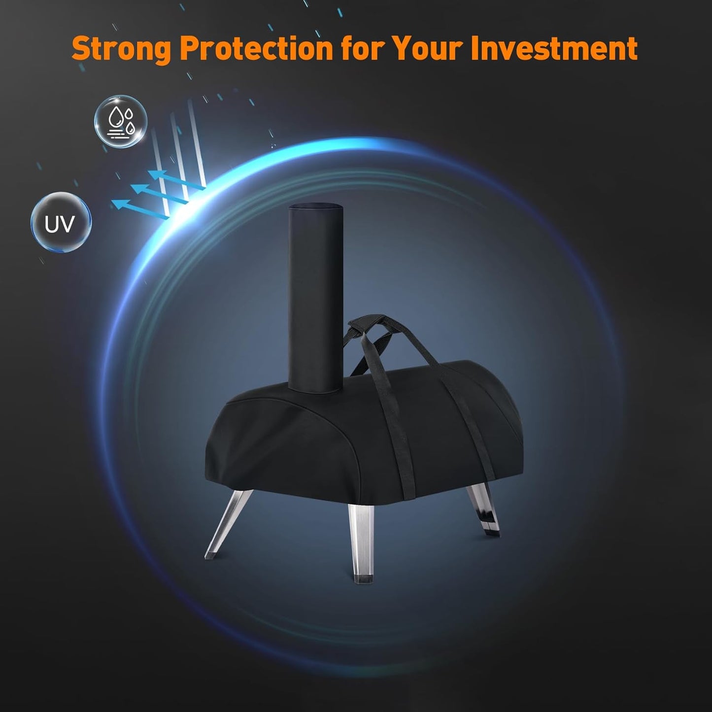 Heavy Duty Replacement Grill Cover fits for Ooni Karu 12 Carry Cover, Pizza Oven Accessories, Black