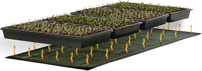Hydrofarm Jump Start MT10009, 107 Watt UL Certified Seedling, 48"x20" Heat Mat, Jumpstart