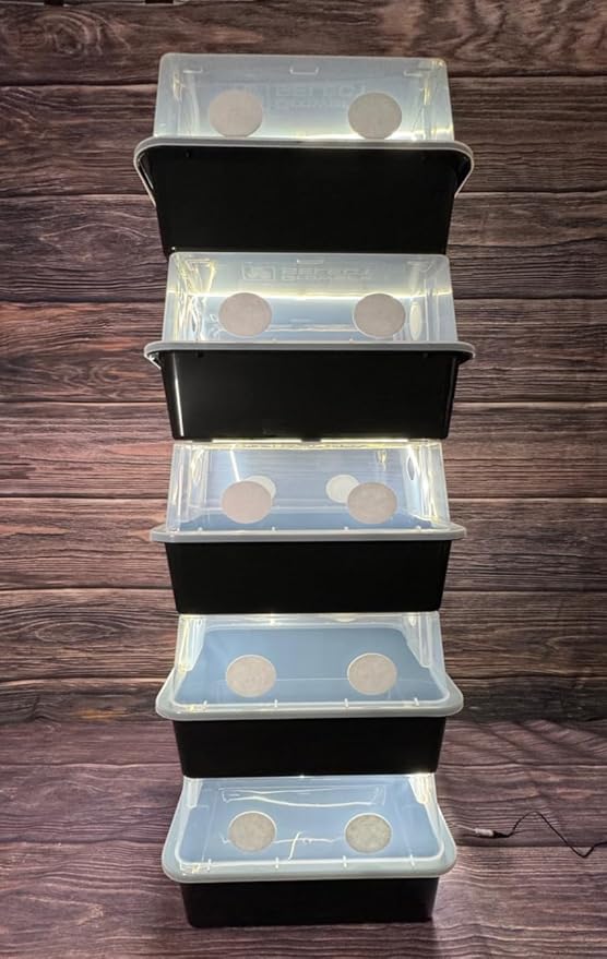 Grower's Select 66Q Large Mushroom Monotub Fruiting Chamber with Filter Disks and Liner