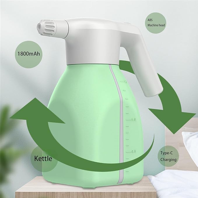 1.5L/2L Rechargeable Electric Spray Bottle | Automatic Indoor Plant Sprayer | Continuous 3-Hour Runtime | Perfect for Gardening & Home Use(Green,1.5L)