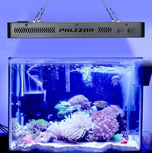 Phlizon 165W Dimmable Full Spectrum Aquarium LED Light Fish Tank LED Reef Decoration Light for Saltwater Freshwater Fish Coral Reef (20"x7"x2.4")