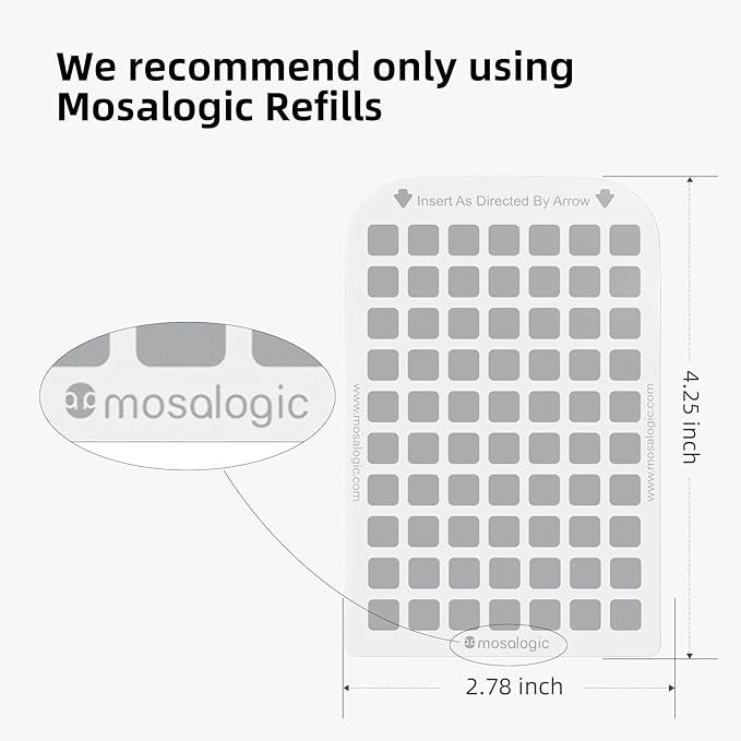 Mosalogic Indoor Fly Trap Refill Glue Cards, Double Sided Sticky Cards Replacement for UVLA1001 Fly Insect Trap - 5Pack