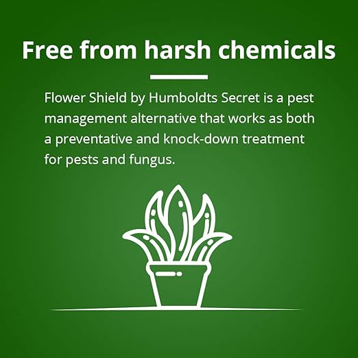 Humboldts Secret Flower Shield | Insecticide, Pesticide, Miticide, Fungicide | Bug Spray for Plants | Spider Mite & Powdery Mildew Control | Indoor & Outdoor | Houseplant & Garden | 128 Ounce