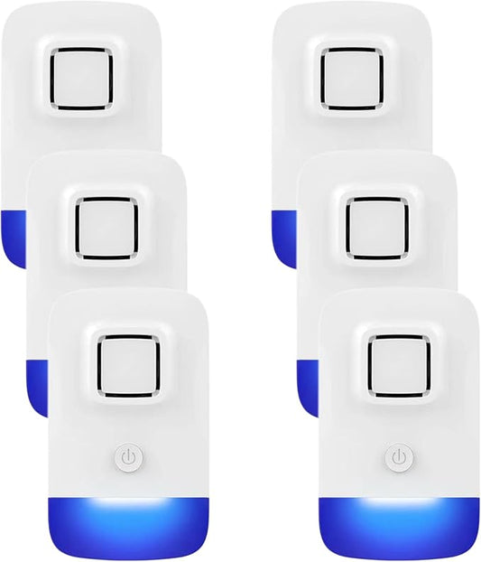 Ultrasonic Pest Control Repeller Plug in, Electronic Rodent Repellent for Indoor Home, Mosquito Repellent, Cockroach Killer, Spider Repellent (6 Pack)