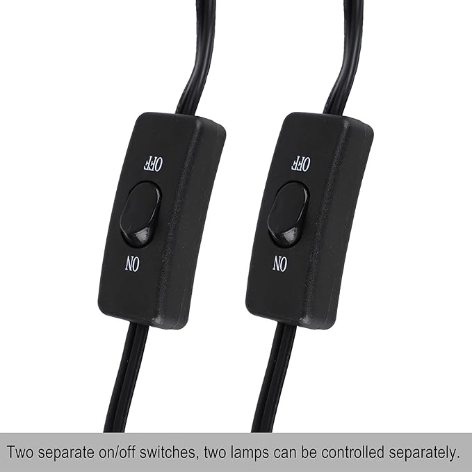 15 inch Dual Reptile Light Fixture, Max 150W Dual Reptile Heat Lamp Fixture with 100W UVA UVB Sun Light & Ceramic Heat Emitter,Double Dome Lamp for Terrarium and Tortoise Habitat