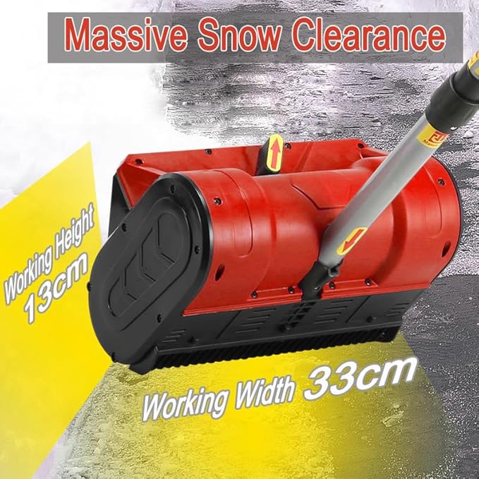 Cordless Snow Shovel,12" Electric Snow Blower with Adjustable Handle and Directional Plate,6.2" Clear Depth with Front Handle for Deck,Patio,Bare Tool(No Battery) (for Milwaukee)