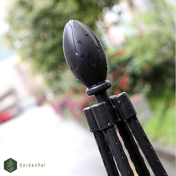 GardenPal 2 Pack 4ft Decorative Garden Obelisk Trellis, Metal Plant Trellis and Tomato Cage for Potted Plants, Decorative Tomato cage Plant Trellis for Vines, Rose, Pea