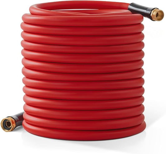 Garden Hose 150 ft x 5/8” Hot/Cold Heavy Duty Water Hose,-50°F to 190°F,Burst 600Psi Flexible Upgraded Rubber Hoses,3/4” Solid Fittings for All-weather Outdoor Lawn & Garden