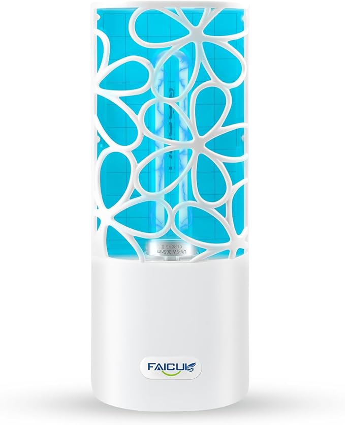 Faicuk Plug in Fly Light Trap with UV Bulb for Capturing Gnats, Mosquitos and Other Flying Small Insects Non-Zapper for Inside Your Home