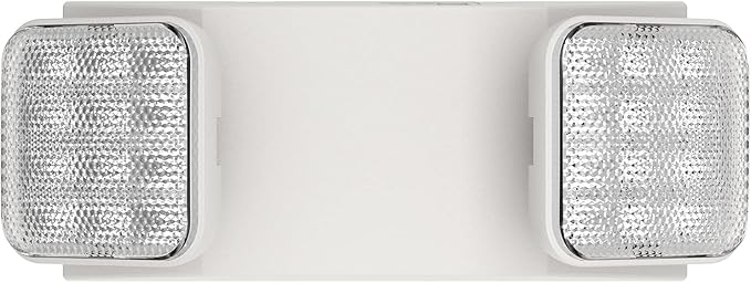 1 Pack Commercial Emergency Light with Battery Backup, Emergency Lights for Business-Hard Wired, UL 924 Certified,AC 120/277V,Two Head Adjustable LED Emergency Lighting.