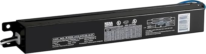 OHLECTRIC Replacement for Keystone KTEB-232-UV-IS-N-P 2 Lamp T8 Electronic Fluorescent Ballast with Normal Light Output | 120-277V Input with Instant Start Operation | 0.88 Ballast Factor, UL-Approved