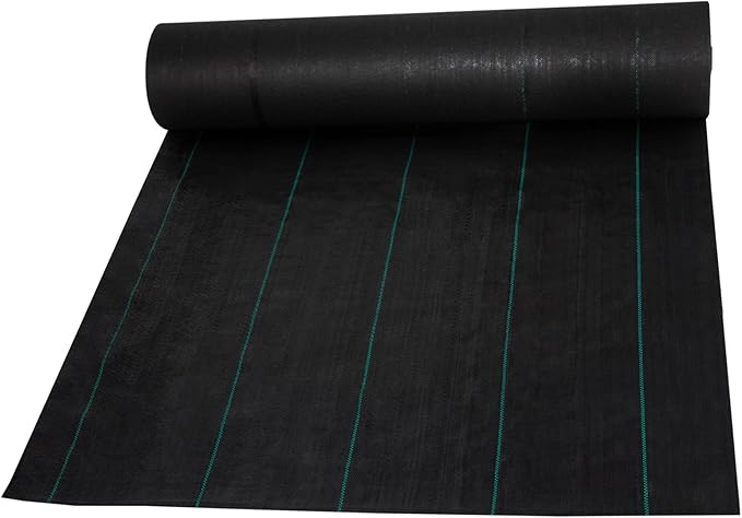 VEVOR Weed Fabric Barrier Heavy Duty, 3x300 FT, 5.8oz Weed Blocker Fabric, Woven Landscape Fabric, Garden Fabric Weed Barrier, Weed Control Fabric Ground Cover, Geotextile Fabric, Gardening Mat, Black