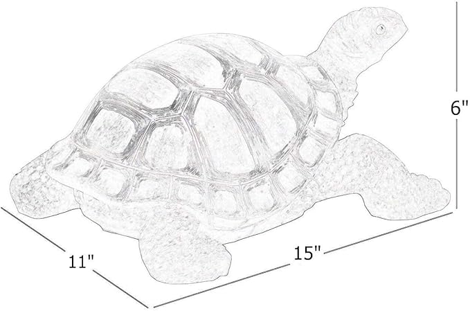 Bellaa Turtle Garden Statues Home Decor Tortoise Realistic Cute Large Animal Sculptures Gilbert Zen Garden Patio Lawn Yard Art Tanya Talia Galapagos Todd Outdoor Figurines 15 inch