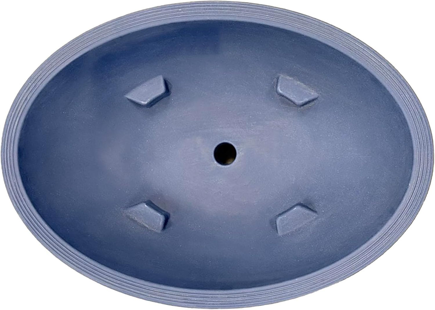 Crescent Garden Delano Oval Planter Bowl, Succulent Garden, Unique Indoor/Outdoor Double-Walled Plant Bowl with Plug- Oval Shape - 30" L x 21" W x 10" H (Slate)