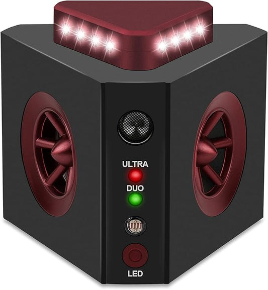 4-in-1 Ultrasonic Rodent Repellent Plug-in Electronic Mice Repeller Rat Deterrent, Pest Control Device with Ultrasound, Electric Impulse, Flashing Lights, Predator Sounds, Indoor Mouse and Rat Control