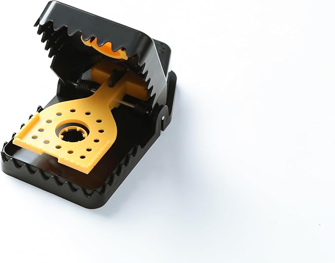 Bullseye - 6 Pack - Rat Traps - Indoor/Outdoor, Reusable, Easy Setup, Powerful Stainless Steel Spring, Tough ABS Body. Set Traps Safely Without Getting Snapped. Great for Rats, Chipmunks & Rodents