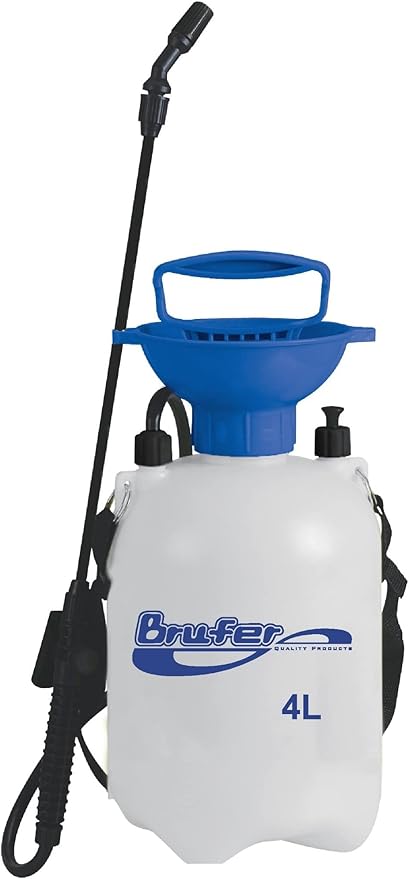 BRUFER 72022 Pump Sprayer 1.1 Gallon (4L), Garden Sprayers in Lawn and Garden with Comfortable D Handle, Weed Sprayer, Pump Spray with Pressure Release Valve, Water Sprayer for Car Cleaning