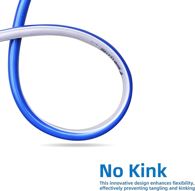 Short Leader Blue Garden Hose 3/4 in. x 5 ft.-Kink Free, Leakproof, Male/Female, 400PSI Burst -Heavy Duty Durable Flexible Lightweight Water Pipe for Gardening, Lawn Care & Equipment Connection