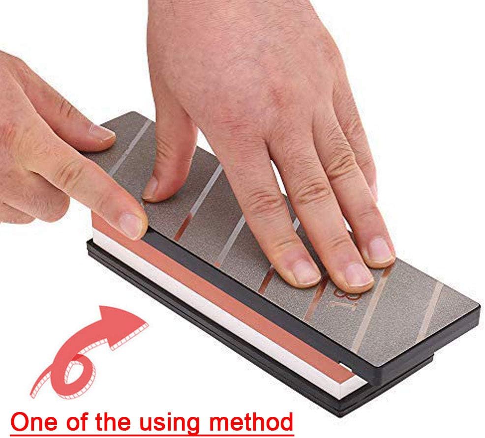 SCOTTCHEN Diamond Flattening Stone Lapping Plate Double-sided Extra Large 10x3 inch (120&180) Grit Diamond Sharpening Plate Fixing Stone Flattener