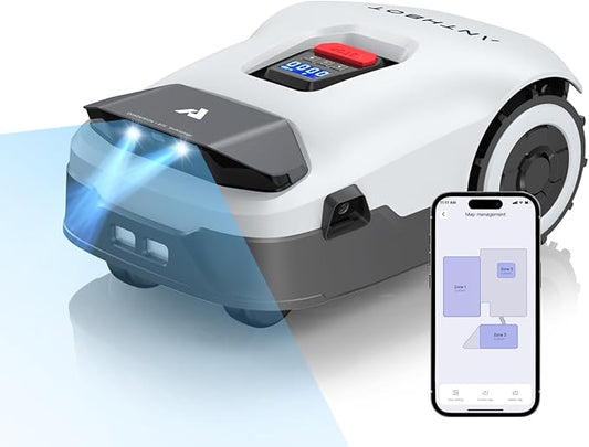 Robot Lawn Mower NO Wire - 0.21 Acre, Full Band RTK+4-Eye Vision Robotic Lawnmower, Automatic Mapping, 20 Multi-Zone Management, Accurate Obstacle Avoidance, Intelligent Path Planning, APP Control